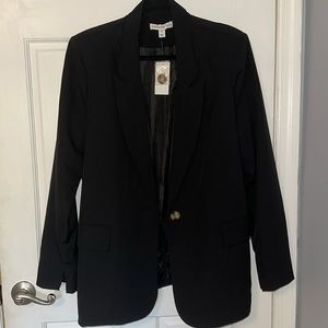 Oversized black blazer from Macy’s.